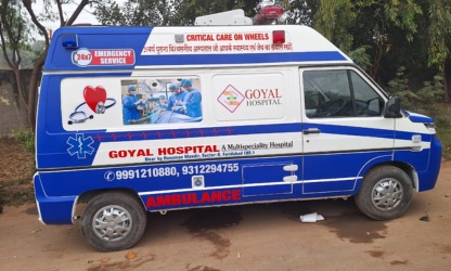 DMMRK critical care ambulance van for 24x7 emergency service in Faridabad